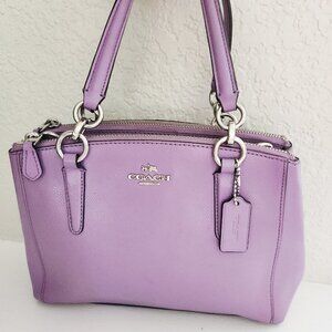 Euc Coach Mini Christie Lilac Leather Shoulder Bag Handbag Purse